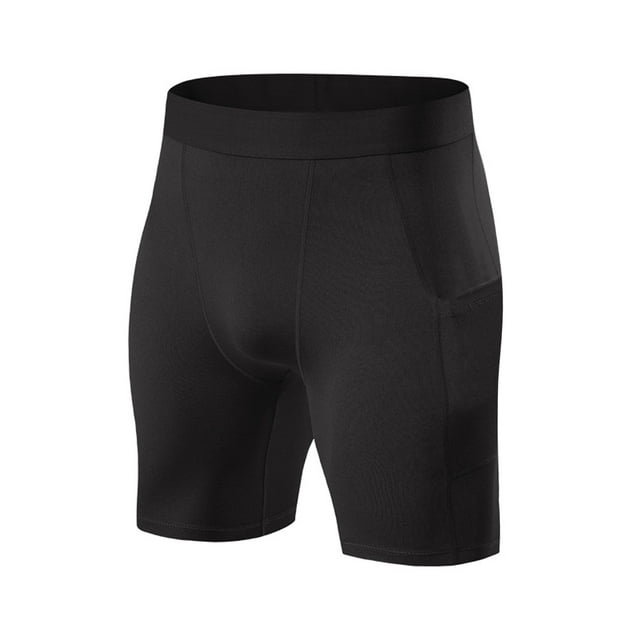 Mens Track Pants Mens Tight Fitness Running Stretch Basketball Base Training Compression Pants Pantalons De Sport Homme Black S