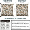 thumbnail image 4 of Orange Olive Green Vintage Floral Pillow Covers 18x18 Set of 2 Fall Flower Print Decorative Throw Pillows Outdoor Rustic Farmhouse Seasonal Pillowcases Cushion Case Decor for Home Sofa Couch Bed, 4 of 13