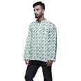 thumbnail image 2 of Atasi Chemise Kurta en Coton à Patte de Boutonnage pour Hommes, Imprimée, Courte, Décontractée, 2 of 5