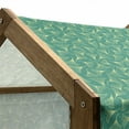 thumbnail image 4 of Gingko Pet House, Biloba Leaves Traditional Plants Chinese Leafage Woodland Spa Pattern, Outdoor & Indoor Portable Dog Kennel with Pillow and Cover, 5 Sizes, Teal and Pale Yellow, by Ambesonne, 4 of 4