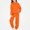 Orange, variant on DJDLJWCJ Girls 2 Piece Outfit Set Solid Color Long Sleeve Pullover Hoodie and Elastic Waist Jogger Sweatpants Set Pink Size 4T