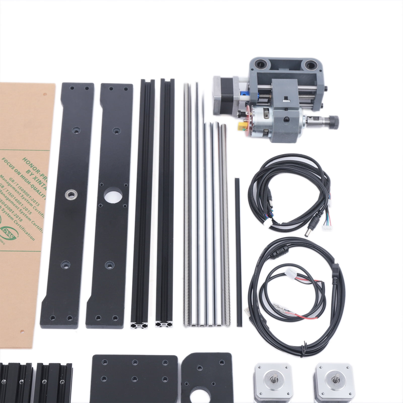 Versatile Engraving Machine with 80W Spindle Motor, Aluminum Frame, 3000MW Precision Head, and Cooling Fan for Efficient Work on Plastic and Wood