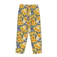 thumbnail image 5 of Goofa Vintage White Yellow Sunflower Printed Soft Pajama Pants for Women, Wide Leg Comfy Casual Lounge Yoga Pants-XX-Large, 5 of 9