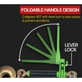thumbnail image 2 of 4 Pack 3/8"-1/2" Hi-Viz Green Heavy Duty Folding Handle Ratchet Chain Binder w/ 1/2" Grab & Slip Hook 12,000 lbs WLL | Tie Down Hauling Load Chain Binders for Flatbed Truck Trailer, 2 of 16