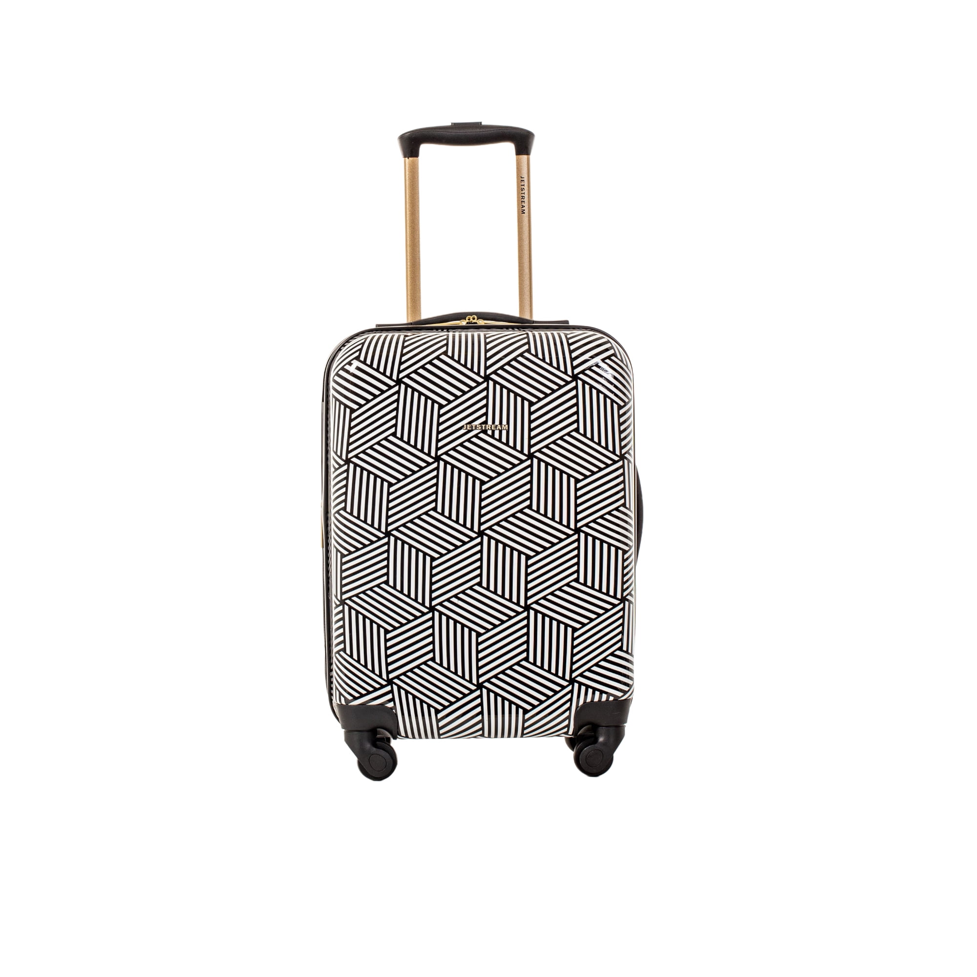 Jetstream 20inch Hardside Rolling Spinner Upright Carryon Luggage, Stripe Cube Pattern