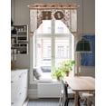 thumbnail image 4 of Vintage Farmhouse Swag Valances for Windows, Small Curtains Drapes, Retro Home Text Country Star Wooden Kitchen Window Curtains Over Sink Window Treatment Valance for Bedroom/Bathroom 56"x36", 4 of 5