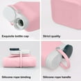 thumbnail image 6 of Collapsible Water Bottle 20oz Food Grade Silicone Leakproof 3-layer Design Portable Hydration for Hiking Camping Gym Outdoor Sports, UKHBMC | Pink, 6 of 8