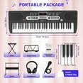 thumbnail image 7 of Furnibear 61 Key Piano Keyboard with Lighted Keys Stand Bench Microphone Headphone and Built-in Speakers for Beginners, 7 of 7
