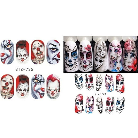 Boyijia Watermark Nail Sticker Tatoos Halloween Colorful Eyes Skull Element Nail Wraps Diy Manicure Sticker Walmart Canada