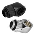 thumbnail image 3 of 12.9Mm G1/4 Thread 90 Degree Rotary Tube Connector Fitting For Pc Water Cooling Black, 3 of 8