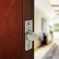 thumbnail image 3 of Design House Universal 6-Way Adjustable Satin Nickel Passage Door Latch with Square Spindle, 3 of 11