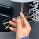 thumbnail image 2 of Las gafas de hombre con luz cuadrada pequeña sin marco de estilo se pueden equipar con un grado de miopía para hombres con luz azul anti-luz, 2 of 5