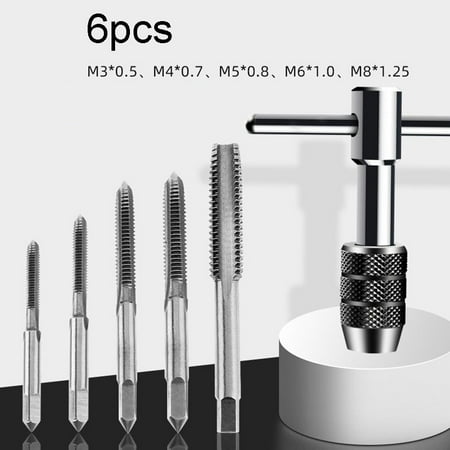 

T-Handle Reversible Single Tap Holder Tapping Threading Tool M3-M8 Screwdriver