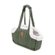 thumbnail image 2 of Bolsa de transporte para gatos de invierno Bolsa de paseo para gatos Cachorros Gatitos Gatos pequeños y medianos verde, 2 of 8