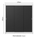 thumbnail image 3 of Ropero Closet Madesa Nobre 3 Puertas Corredizas Blanco/Negro, 3 of 5