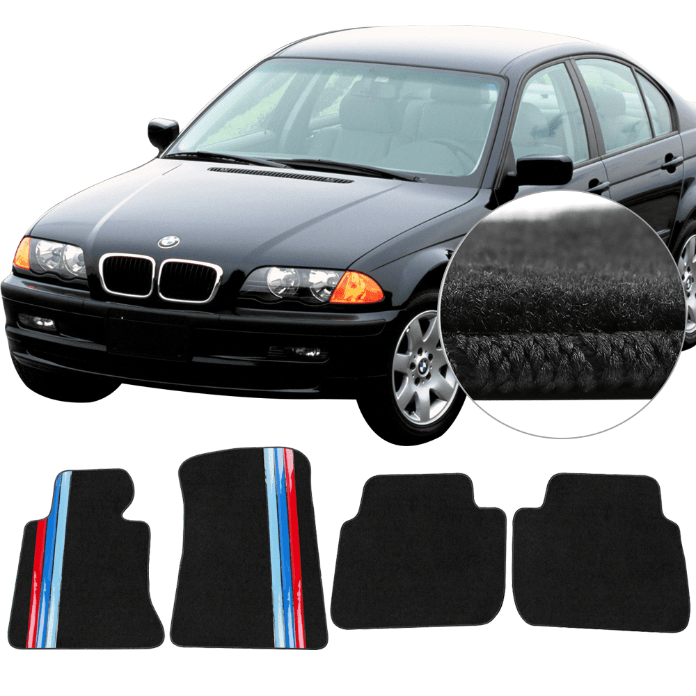 Compatible with 9806 BMW 3Series E46 Floor Mats Black With 3 Colors