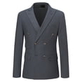 thumbnail image 5 of Cloudstyle Men's Slim Fit Double-Breasted Suit Set - 5-Pocket Jacket + 4-Pocket Trousers for Business Casual | Colorfast Office Wear, 5 of 15