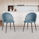 thumbnail image 5 of Ilios Innova | Paquete de 2 Sillas para Comedor Rolet Azul, Sillas Tapizadas en Terciopelo con Patas Metálicas, Diseño Moderno y Minimalista., 5 of 9