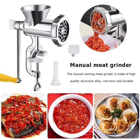 Commercial Meat Grinder Mincer Stuffer Manual Sausage Filler Sauce Maker Machine