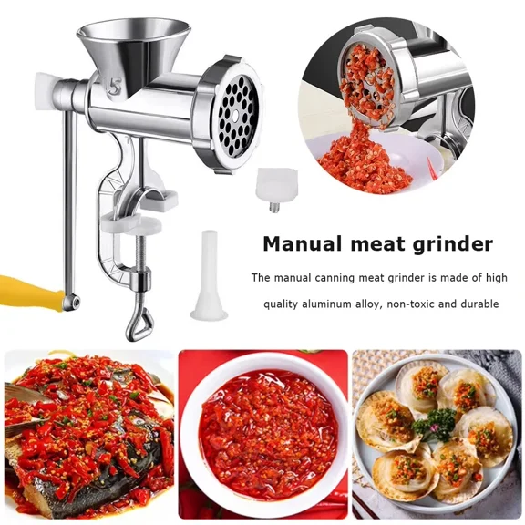Commercial Meat Grinder Mincer Stuffer Manual Sausage Filler Sauce Maker Machine