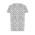 thumbnail image 4 of Giftesty Blouses for Women Dressy Casual Fashionable Women's Casual Short Sleeved Loose Round Neck Printed Top, 4 of 5