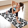 thumbnail image 6 of White and Gray Of Leopard Print Hot Yoga Mat Towel Non Slip for Hot Yoga - Quick-Drying Yoga Mat Cover with 4 Corner Pockets with Travel Bag - Hot Yoga Towel Non Slip 70"x26", 6 of 6