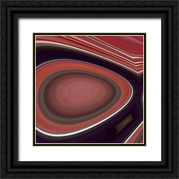 Studio Nine6 15x15 Black Ornate Wood Framed with Double Matting Museum Art Print Titled - Scarlet F