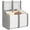 Gray, variant on Gymax Deck Box Patio Container w/ Lockable Lid Weatherproof Plastic Storage Bin Beige & White