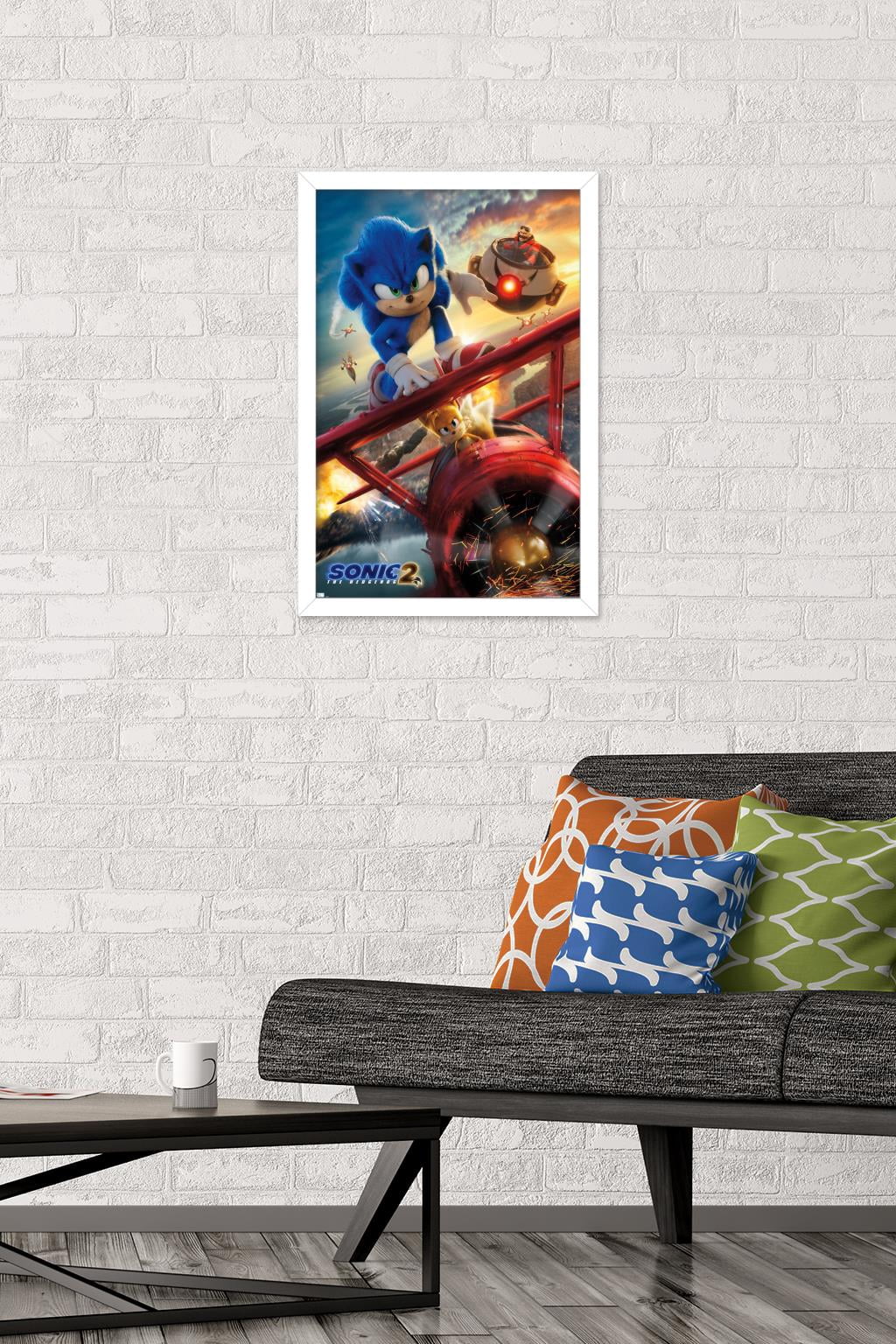 Sonic the Hedgehog 2 - Key Art Wall Poster, 14.725" x 22.375" Framed