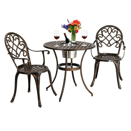 bistro piece ktaxon aluminum cast antique outdoor walmart