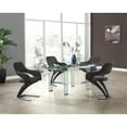 thumbnail image 1 of homeroots kitchen & dining 383894 Clear Glass Leg Dining Table with Chrome Support for Glass Top, 1 of 1