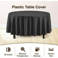 thumbnail image 5 of Exquisite Premium 84" x 84" Contemporary Waterproof Black Solid Print Plastic Tablecloth, 5 of 9