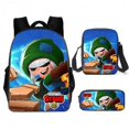 thumbnail image 1 of Mochila de anime de 3 piezas, mochila escolar ligera e impermeable para estudiantes, mochila de viaje, 1 of 5