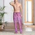 thumbnail image 2 of Xecao Pink Roses Men's Straight Lounge Pajama Pants - The Ultimate in Comfortable Sleepwear-Medium, 2 of 6