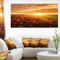 thumbnail image 3 of Designart 'Beautiful Poppy Field at Sunset ' Oversized Abstract Canvas Art Print, 3 of 3