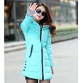 thumbnail image 1 of Chaqueta de plumón de algodón para mujer, cálida, gruesa, informal, de corte entallado y a la moda, chaqueta superior para mujer, 1 of 6