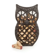 Twine Wise Owl Cork Holder, Holds 80 Corks, Kitchen Home Décor, Set of 1