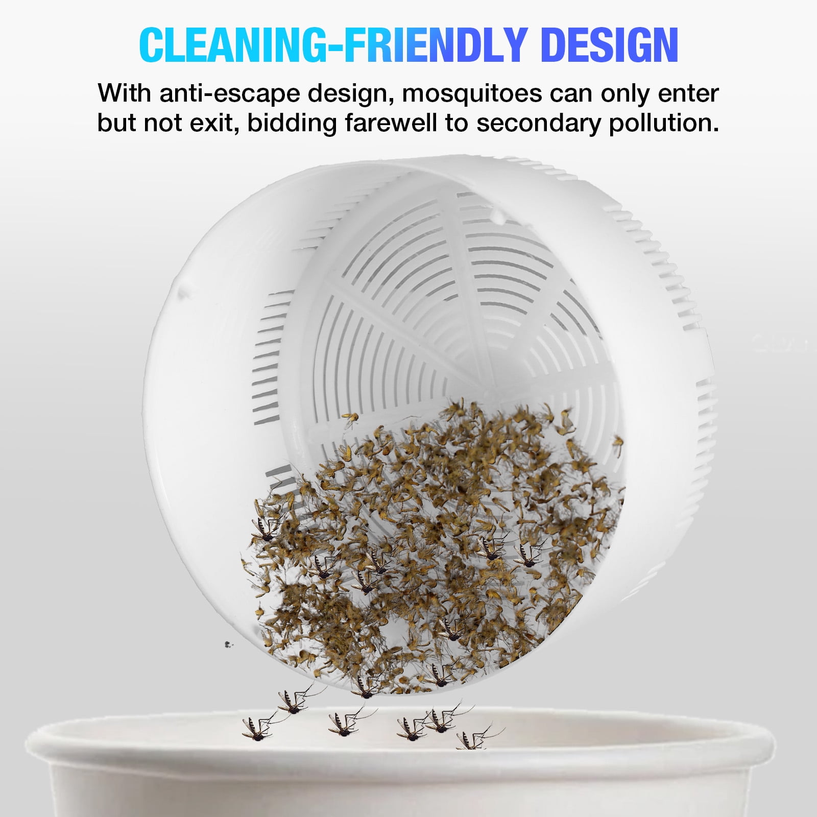 Instacan Flying Insect Catcher - Outdoor & Indoor Electric Bug Trap, Waterproof Pest Control for Home, Backyard, Patio, and Garden Use