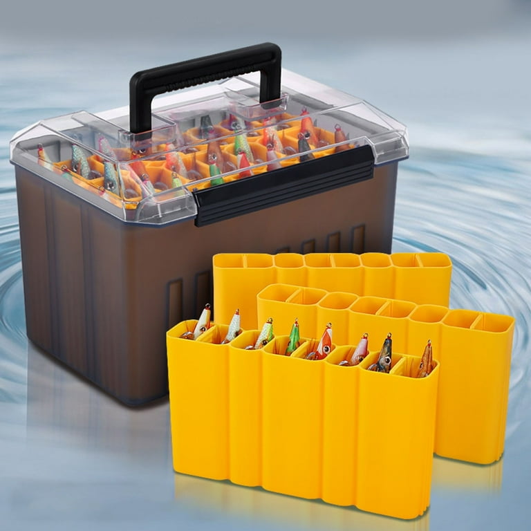 Aurgiarme Wood Shrimp Fishing Baits Storage Box Thickened Hard Squid Hook  Tackle Lure Organizers Light Weights Fishing Tackle Box - Walmart.com