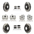thumbnail image 1 of Transit Auto Front Rear Disc Brake Coated Caliper Drilled Slotted Rotors and Ceramic Pads Kit (10Pc) for Car 2017-2020 Hyundai Elantra 2.0L Vehicles Manufactured In USA KCD-100383C, 1 of 11