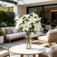thumbnail image 5 of Kbndieu Lily Artificial Silk Flowers Fake Flowers White Florals Arrangements Faux Lily Flower Stems for Spring Summer Wedding Bride Bouquets Home Table Centerpiece Farmhouse Decorations, 5 of 6