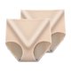 thumbnail image 2 of Neewe Women's Oversize Seamless Underwear High Waisted Tummy Control No Show Panties Full Coverage Stretch Briefs 2 Pack, 2 of 8