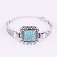 thumbnail image 6 of QQTDFG Vintage 925 Silver Women Turquoise Bangle Bracelet Bridal Wedding Jewelry Gifts-#9-18cm, 6 of 9