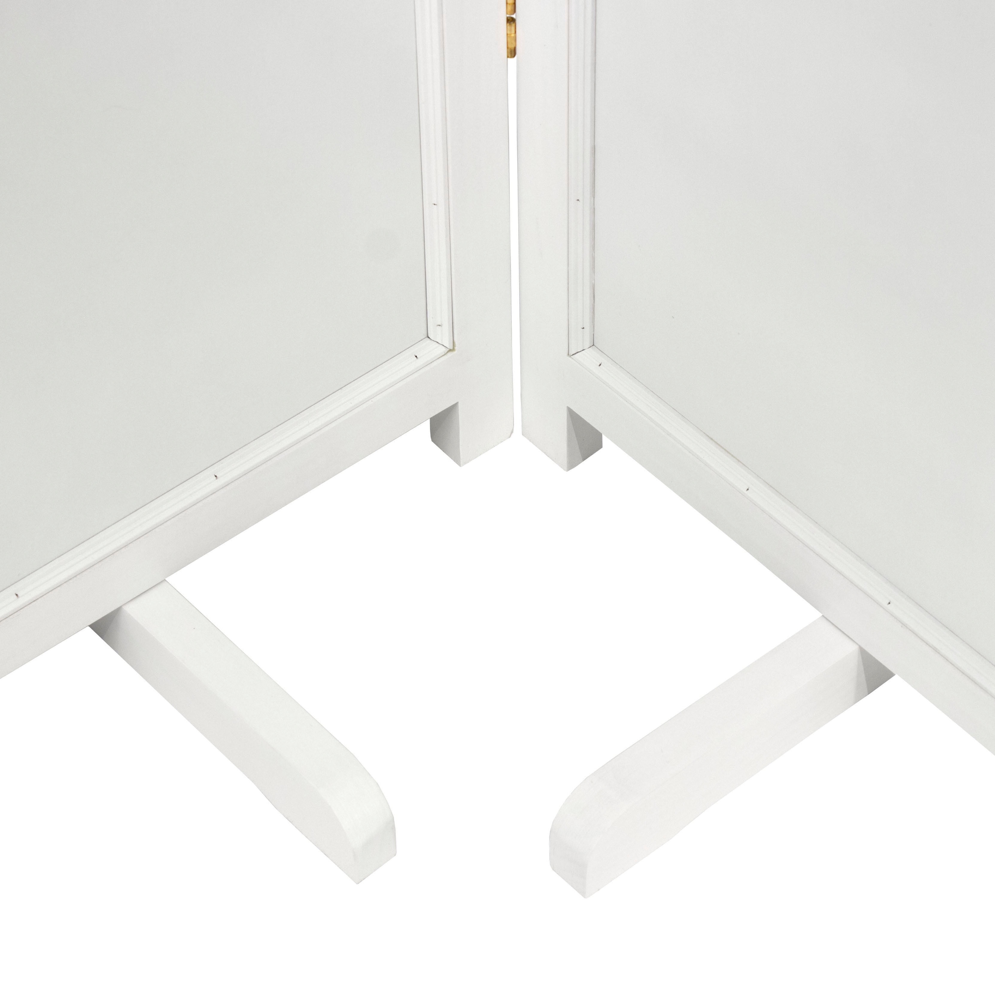 Oriental Furniture 6 ft. Tall Adjustable Shutter Room Divider White - 5 Panel