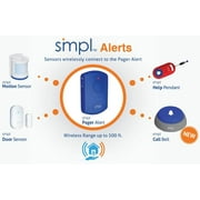 SMPL Add-On SOS/Help Pendant - Part of the smpl Alerts System, Wearable/Detachable Alert Button Notifies Caregivers