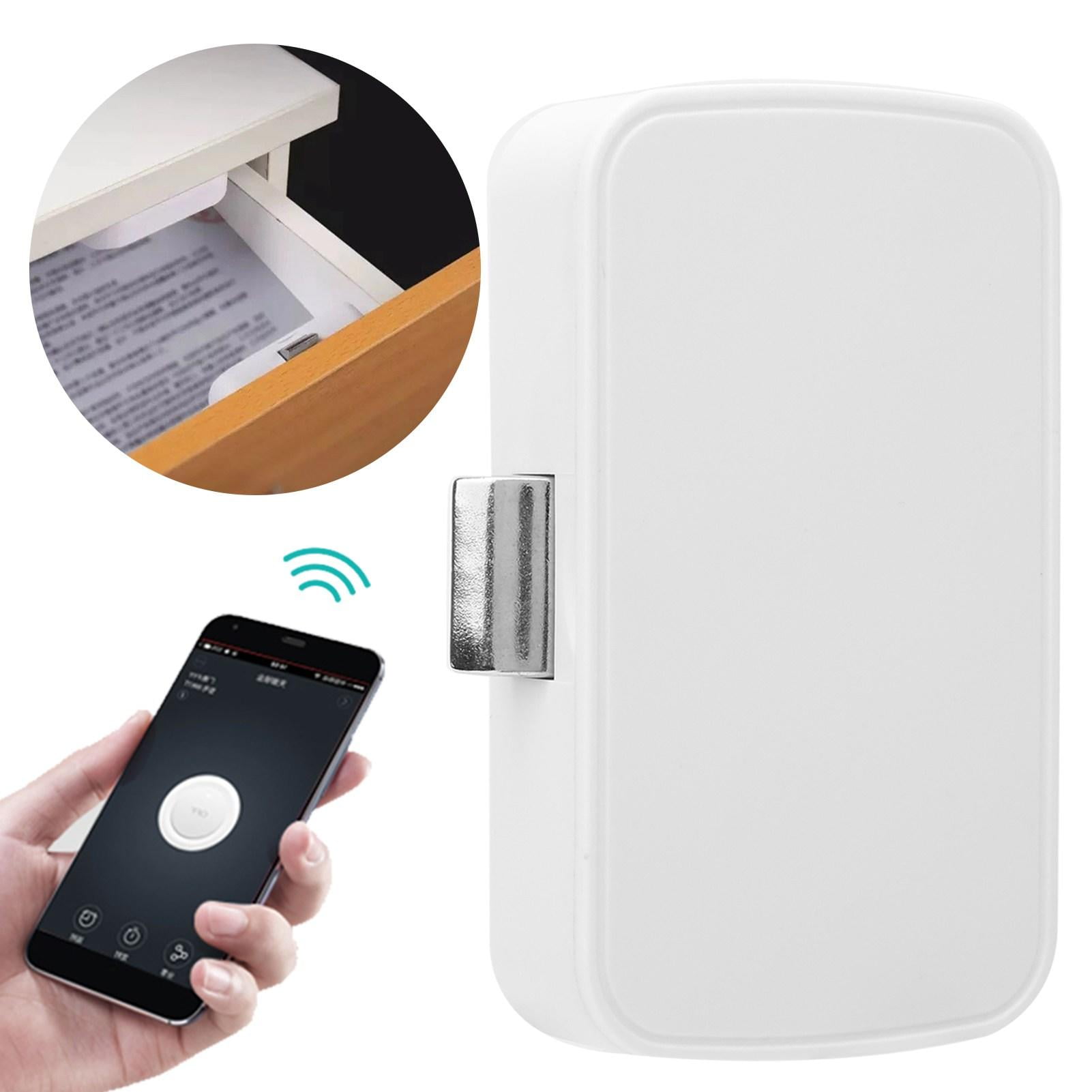 Yajisi Smart Bluetooth Drawer Lock – Concealed, No‑Keyhole, App‑Controlled, Battery‑Powered for Cabinets, Bookcases & Wardrobes