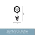 thumbnail image 3 of Kenney Clip Rings for 1/2" Diameter Curtain Rods, Black, Set of 14, 3 of 5