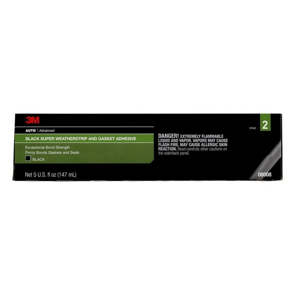 3M Weatherstripe Adhesive 08008 Used To Bond Automotive Weatherstripping/Headliners/Rubber Gaskets/Vinyl/Metal/Fabrics/Holding Paper; 5 Ounce Tube; Paste; Single