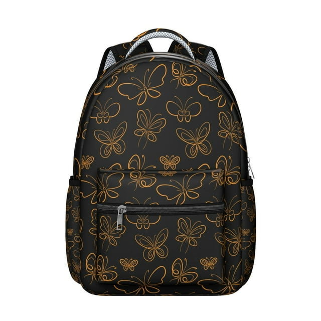Butterfly Pattern School Backpack for Student Cute Colorful Floral Aesthetic Bookbag for Student Butterfly Lovers