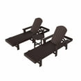 thumbnail image 2 of WestinTrends Dylan 3 Piece Adirondack Poly Reclining Chaise Lounge With Arms, Dark Brown, 2 of 2